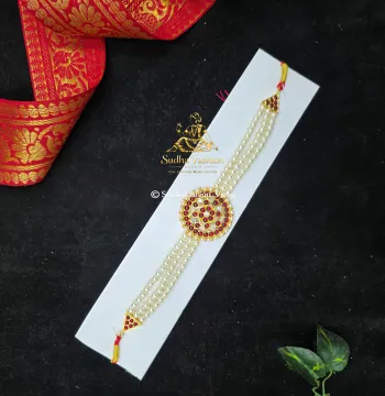 Kemp & White Round 3 Line Pearl Choker – Kuchipudi & Bharatanatyam Necklace