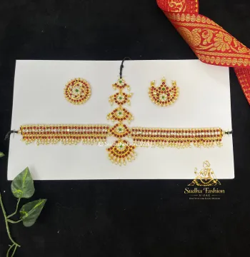 5 Step V Headset – Kuchipudi & Bharatanatyam Dance Headset | Gold Finish