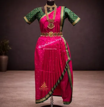 Readymade Katcham 3 Piece Dance Dress – Pink & Green| Sizes 34 to 42