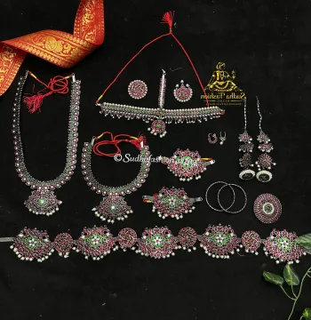 Mango Black Beauty Dance Set – Complete 10-Piece Set for Kuchipudi & Bharatanatyam | Black Finish