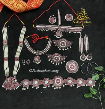 Soundarya Black Beauty Dance Set – Complete 10-Piece Set for Kuchipudi & Bharatanatyam | Black Finish