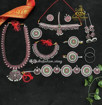 Round Black Beauty Dance Set – Complete 10-Piece Set for Kuchipudi & Bharatanatyam | Black Finish