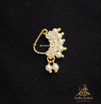 Nose Ring - Full white Pearl