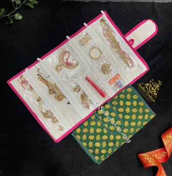 Green Dance Jewelry Organizer – Foldable Jewellery Bag for Kuchipudi & Bharatanatyam