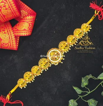 Natraj Vadanam – Kuchipudi & Bharatanatyam Hip Belt | Gold Finish with Natraj Motif