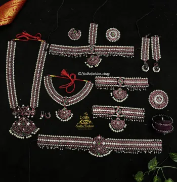 Broad Black Beauty Dance Set – Complete 10-Piece Set for Kuchipudi & Bharatanatyam | Black Finish