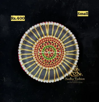Ragidi clip bun Small - Kundan