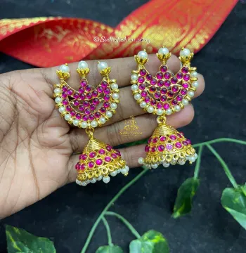 Pink Buttalu – Kuchipudi & Bharatanatyam Dance Earrings