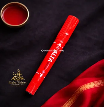 Alta Pen for Classical Dance – Single | Dual Nib Easy Apply Red Alta | Kuchipudi & Bharatanatyam