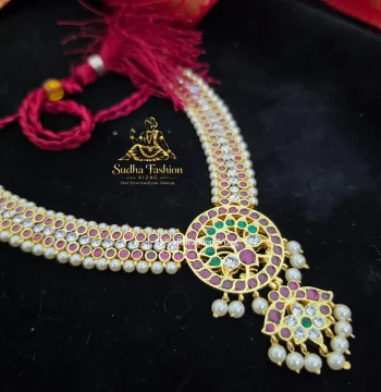 Peacock Necklace – Copper Temple Jewelry | Premium Kemp Kundan | Kuchipudi & Bharatanatyam