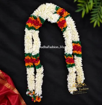 Andal Danda – Cloth Flower Garland for Classical Dance | 45 Inch | Thin