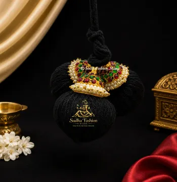 Green & Kemp Banthulu – Kuchipudi & Bharatanatyam Hair Braid Ornament | Jada Kuppulu